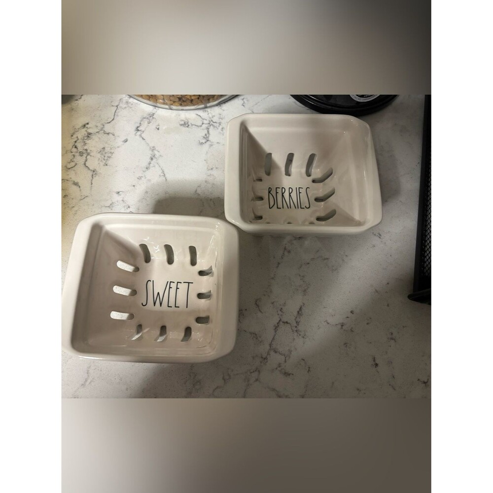 Rae Dunn “Sweet” & “Berry” Strainer set